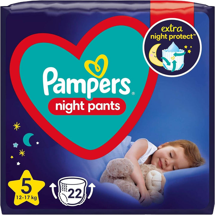 Pampers (Alte Version), Night Pants Windeln, Größe 5, 22 Stück, 12Kg-17Kg Accesorii Hrana si Alaptare Bebe Naty Shop