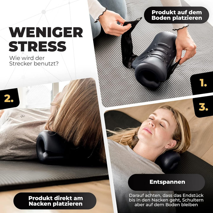 Întinzător de gât cu căldură, Întinzător de gât pentru dureri de gât, Întinzător de gât împotriva durerilor de cap, Gât înnorat pentru întinderea gâtului, Ortopedie Perne ortopedice cervicale Naty Shop