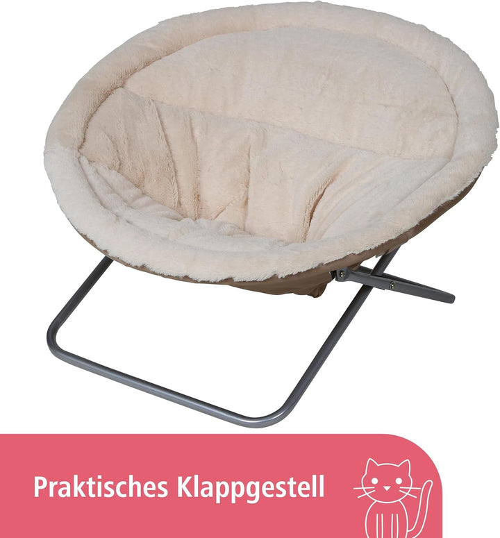 Kerbl 82640 Șezlong Alice, Diametru 58 cm, Înălțime 36 cm, Bej, 1 Bucată (1 Pachet)