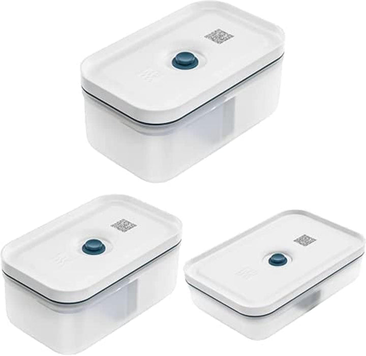 Zwilling Fresh & Save set de cutii de prânz cu vid / depozitare în frigider, 3 buc, plastic, semi-transparent, La Mer Cutii depozitare alimente Naty Shop Titlu implicit