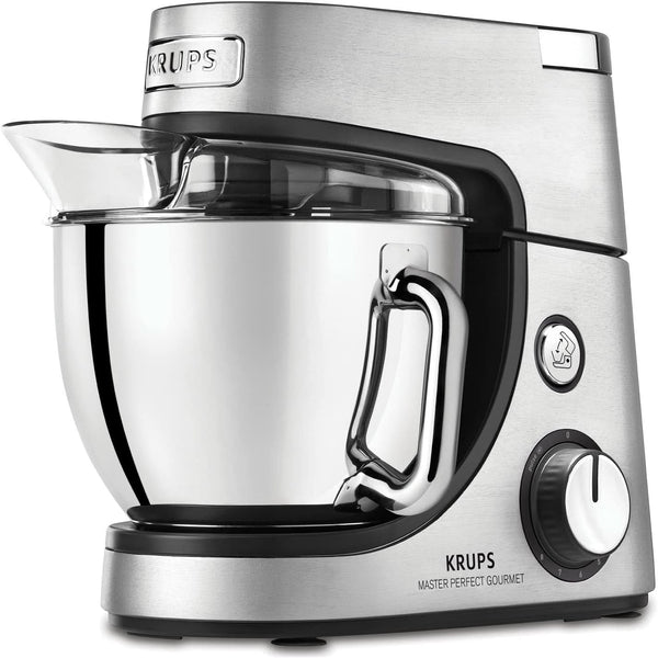Robot de bucătărie Krups KA631D Master Perfect Gourmet | 1100 wați | 8 viteze | Bol din oțel inoxidabil de 4,6 litri | 5 accesorii: set de coacere, bol flexibil, unitate de mărunțire | oțel inoxidabil periat Mama si Copilul Naty Shop