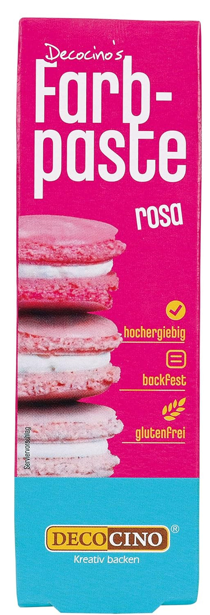 Pastă de colorant roz DECOCINO – 20 g – Colorant alimentar, ideal pentru colorarea prăjiturilor, fondantului și cremelor – Fără acizi grași azoici și gluten