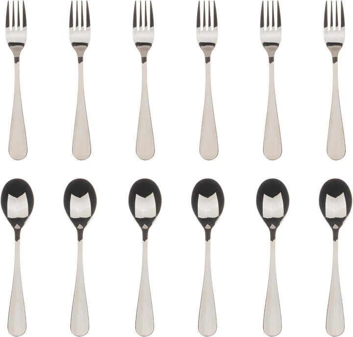 BERGNER MUNICH - Set de tacâmuri din oțel inoxidabil din 24 de piese Bucatarie Naty Shop Oțel inoxidabil 12 bucăți