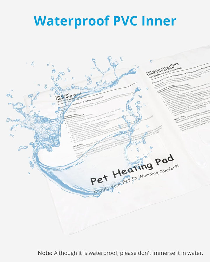 NICREW Pernă de încălzire pentru animale de companie pentru pisică și câine 40 x 45 cm, pernă de încălzire electrică reglabilă la temperatură cu cablu de înfășurare a furtunului anti-mușcătură