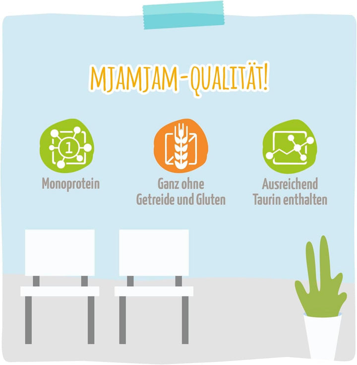 Mjamjam Vetcat - Hrană umedă premium pentru pisici - Dietă - Urinară - Pui, pachet de 6 (6 X 200G), fără cereale