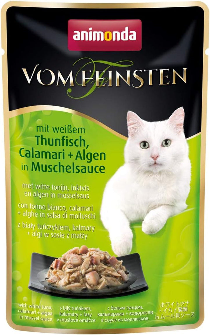 Animonda Vom Feinsten Adult Filet Creations (18 X 50 G), hrană umedă pentru pisici adulte, hrană pentru pisici cu fileuri în sos delicat, hrană umedă pentru pisici fără cereale și zahăr