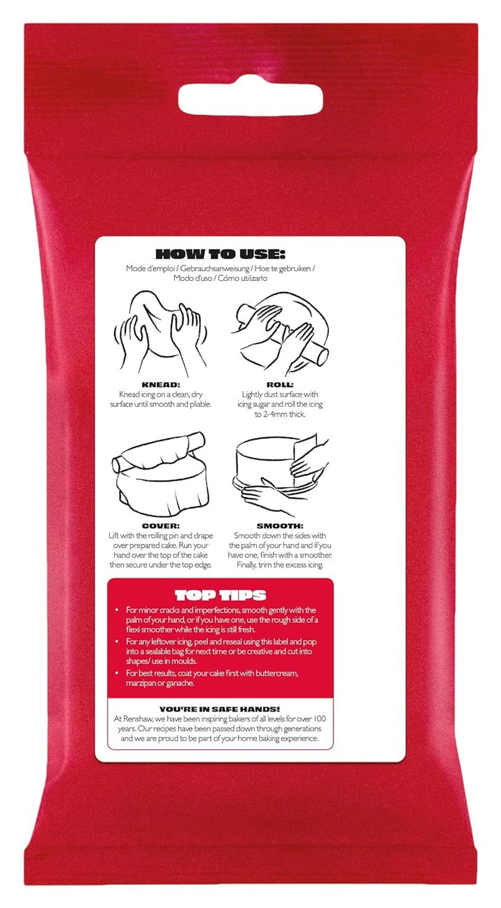 Fondant Poppy Red 250g - Gata de rulat, perfect pentru glazura și decorarea prăjiturilor, cupcakes și biscuiți - Poppy red - 250 g Pasta de zahar Naty Shop