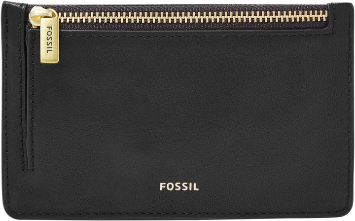 Fossil Ladies Logan Card Case Portofel Femei Naty Shop Negru 13.7922 Cm X 0.381 Cm X 8.509 Cm