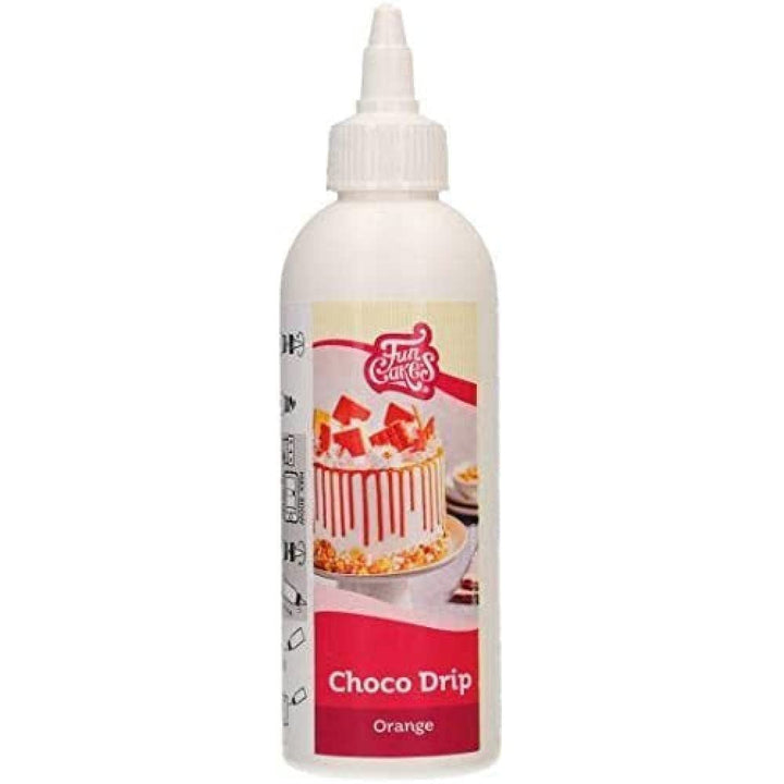 FunCakes Choco Drip Orange: Aromă delicioasă, Ușor de folosit, Perfect pentru prăjituri cu picurare, Aromă de ciocolată cu picurare. Pachet resigilabil 180 g. Pasta de zahar Naty Shop Default Title