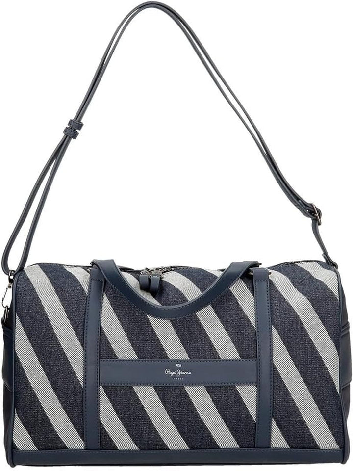 Geantă de voiaj Pepe Jeans Celine, albastru, 40 x 25 x 20 cm, poliester, cu detalii din imitație de piele, 20 l, de Joumma Bags, albastru, geantă de voiaj Bagaje și echipament de călătorie Naty Shop