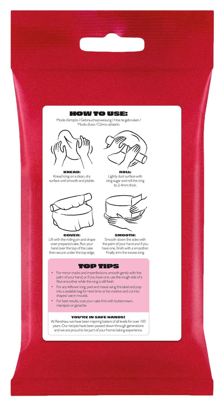 Ghips Fondant pentru tort Regalice Pastă de zahăr gata de rulat 250g PINK Pasta de zahar Naty Shop