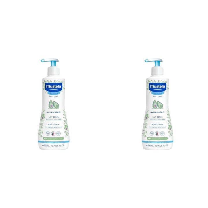 Hydra Bébé - Lapte de corp pentru pielea sensibilă a bebelușului, 500 ml Copii - Baie si Skincare Naty Shop 500 ml (pachet de 2) Migdale