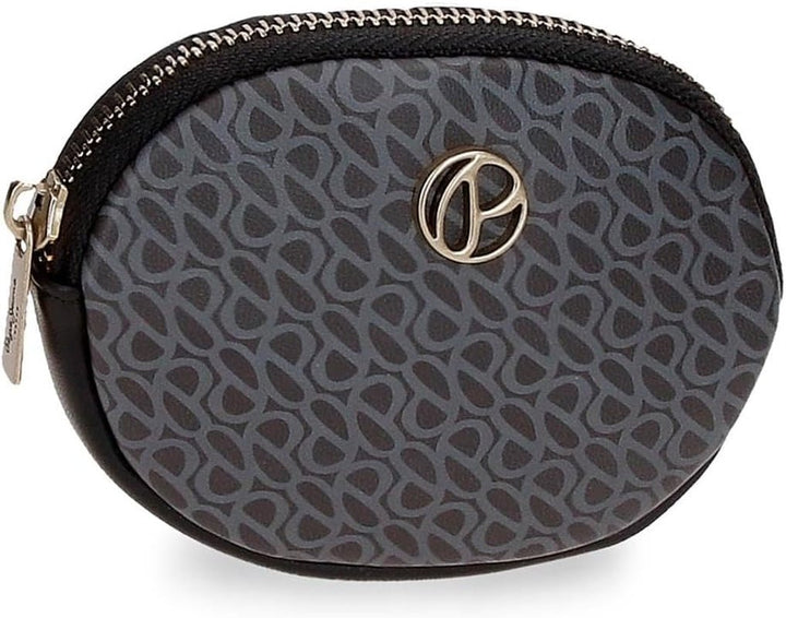 Pepe Jeans Megan Geantă de toaletă negru 17x9x2 cm Faux piele, negru, Talla única, Geantă de toaletă Portofel Femei Naty Shop Negru Poșeta