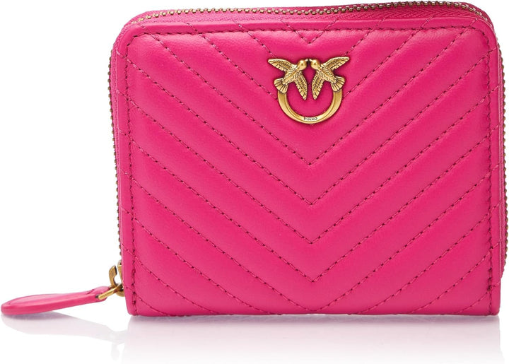 Pinko Frauen Taylor Reißverschluss um Schaf Nappa Chevron Travel Accessoires Wallet Wallet