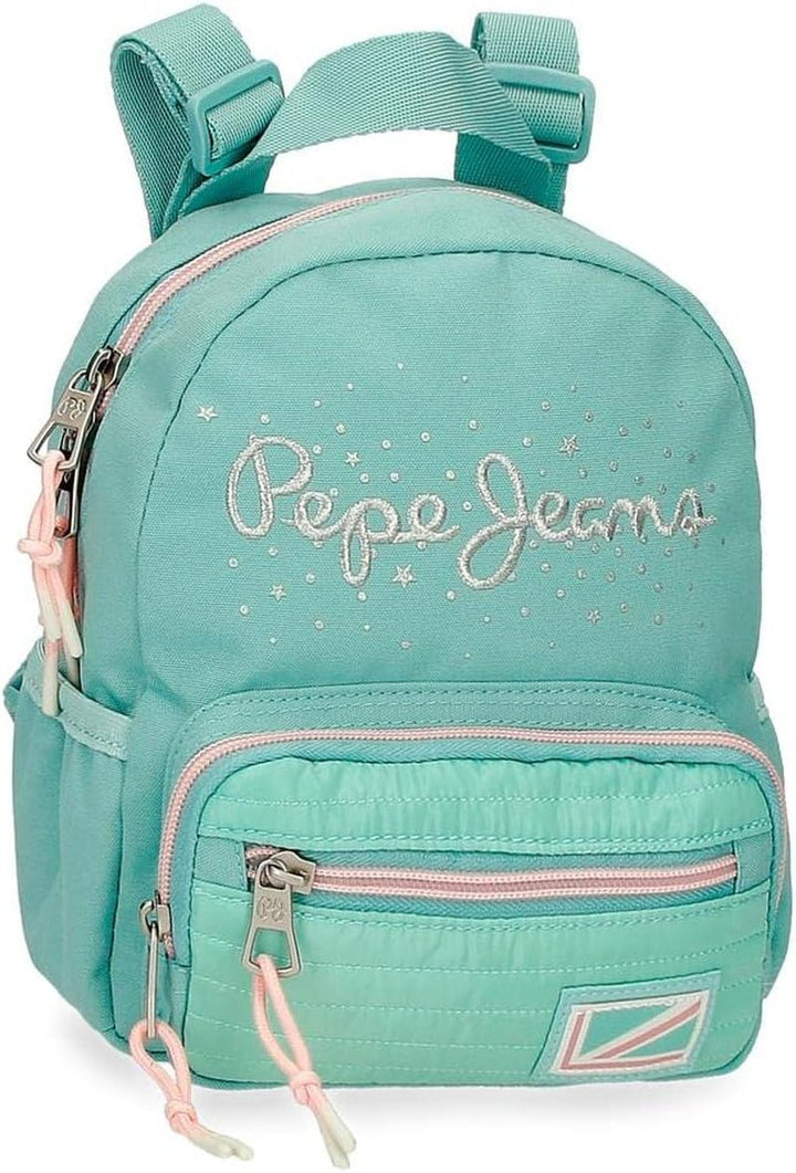Rucsac Pepe Jeans Jane pentru laptop, compartiment dublu, 15.6 inch, albastru, 31 x 44 x 17.5 cm, poliester, 20.46 l Rucsacuri si ghiozdane premium Naty Shop Kleiner Rucksack