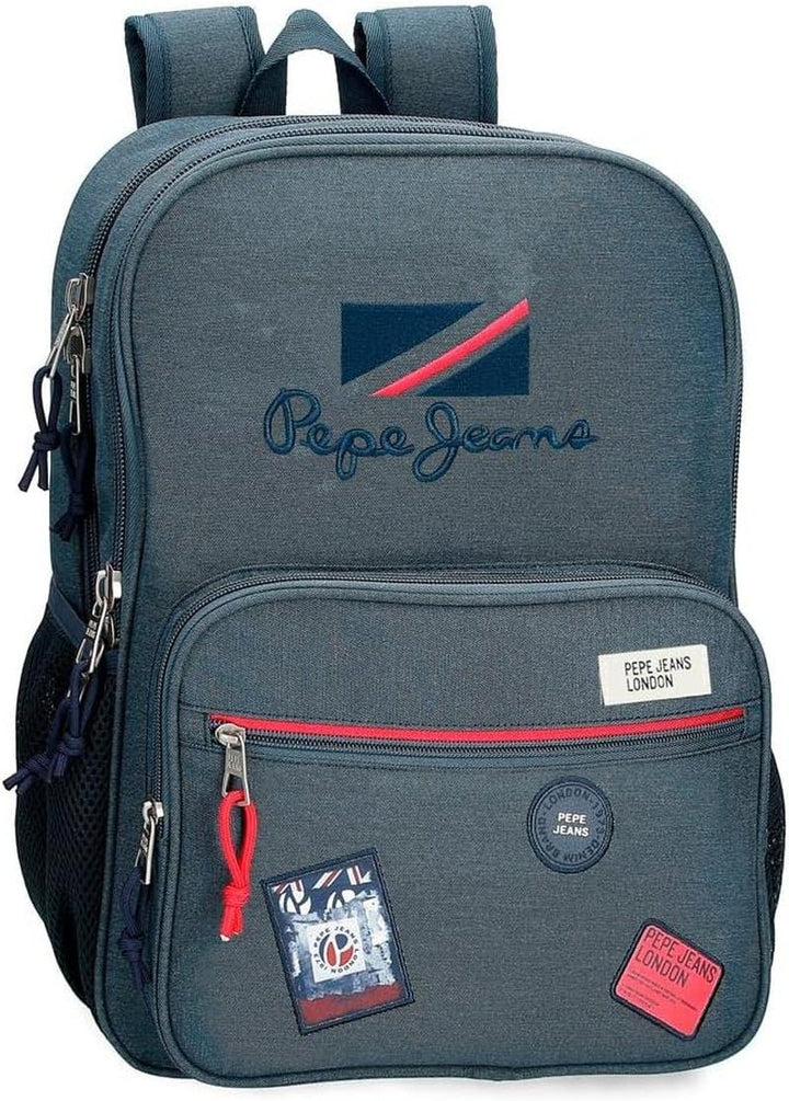 Rucsac școlar Pepe Jeans Kay cu două compartimente Albastru 30x40x13 cm Poliester 15,6L Rucsacuri si ghiozdane premium Naty Shop Rucksack