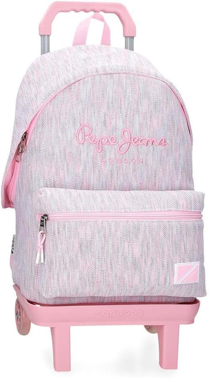Rucsac școlar Pepe Jeans Miri, roz, 31 x 44 x 17.5 cm, poliester, 22.79 l, roz, rucsac școlar Rucsacuri si ghiozdane premium Naty Shop Rucksack 42 + Trolley