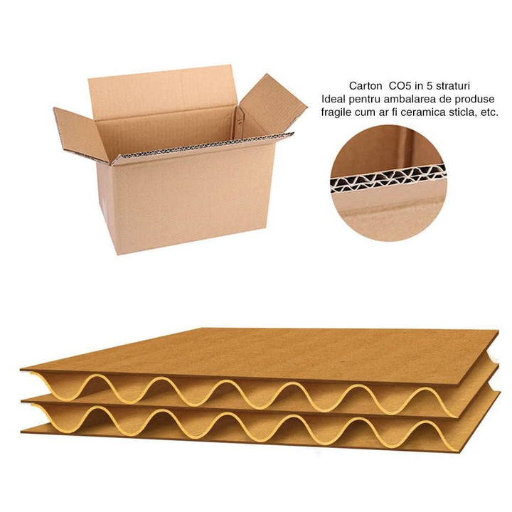 Set 20 cutii carton CO5, CB, 270 x 150 x 200 Cutii ambalare Nati Shop
