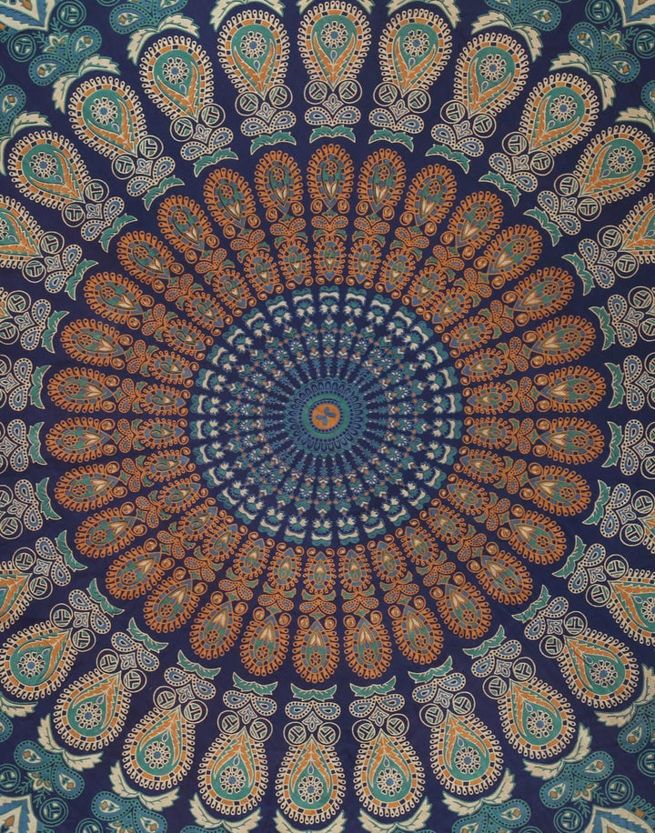 Tapiserie rotunda peacock mandala centimetri roundie hippie fata Casa - Accesorii si Decoratiuni Naty Shop