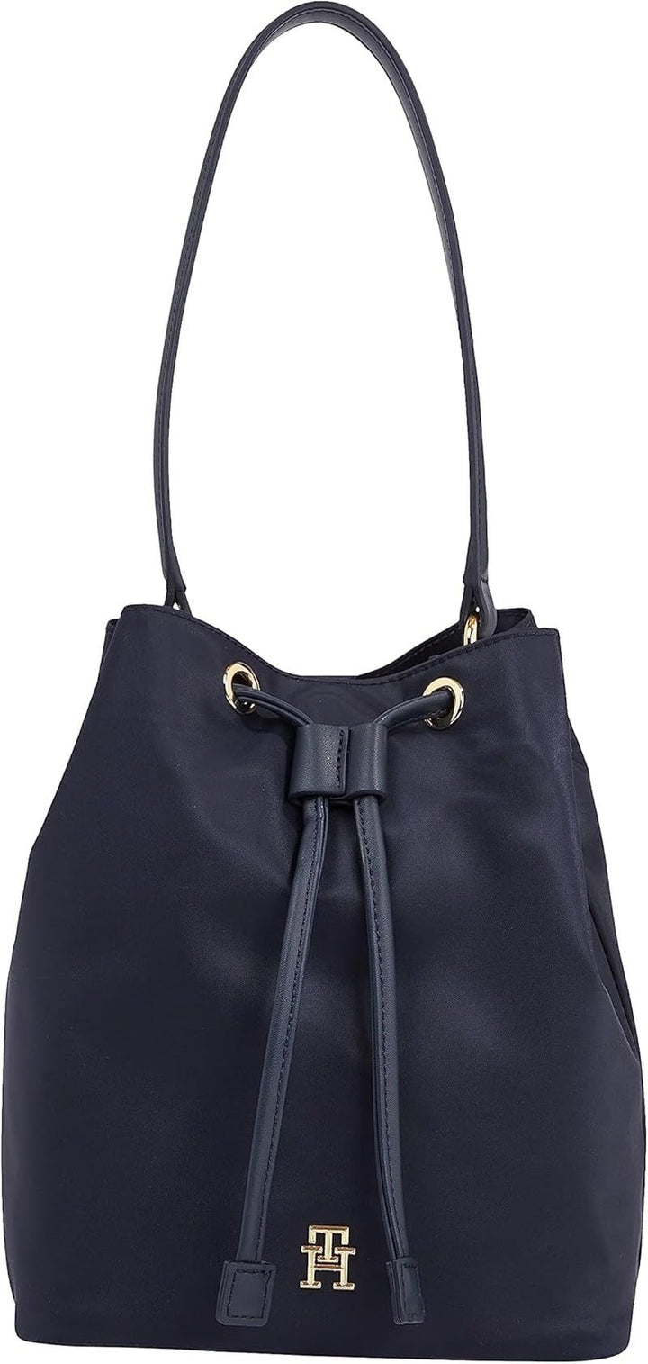 Tommy Hilfiger Femeii Poppy Bucket Aw0aw15218 Pungi, o singură dimensiune Genti Femei Naty Shop Albastru (Space Blue)